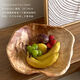 簡(jiǎn)漾大容量木質(zhì)食盤(pán)水零果盆創(chuàng  )意個(gè)性實(shí)木果盆不規則復古客廳茶幾果盤(pán) 20-24cm 形狀隨機不指定