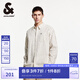 杰克·瓊斯（JACK&JONES）25年男裝長(zhǎng)袖襯衫男士豎條紋商務(wù)休閑襯衣泡泡紗透氣春春秋薄外套 C45巖石色 常規(guī) L