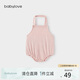 babylove【清倉(cāng)】嬰兒肚兜包屁衣夏季薄款莫代爾棉三角哈衣吊帶爬服夏裝