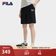 FILA 斐樂(lè )官方男士針織五分褲2025夏季新款時(shí)尚休閑舒適運動(dòng)短褲 正黑色-BK L 175/84A/L