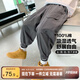 左西兒童褲子工裝褲男童秋裝2025新款男孩運動褲寬松褲子童裝 灰色150