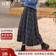 絲柏舍復古風(fēng)半身裙2025秋裝新款女裝高腰A字格紋拉鏈中長(cháng)裙