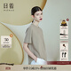 日著（rizhuo）原創(chuàng)設(shè)計感女裝2024夏季新款小眾衣服別致透氣上衣短袖t恤女 漠灰 XL