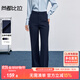 尚都比拉商務(wù)通勤黑色西裝褲女秋季新款修身顯瘦正裝西褲X型微喇休閑長(cháng)褲