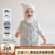 OAK FAMILY新品秋冬寶寶羽絨馬甲保暖兒童鵝絨背心輕薄外套上衣 灰綠 100 cm