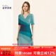 迪菲麗格夏季短袖V領(lǐng)收腰法式連衣裙2024新款女裙子質(zhì)感高級感配 圖片色 XL