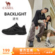 駱駝（CAMEL）復古慢跑步男鞋耐磨緩震休閑運動鞋子 X14C09L7615 黑/城堡灰 42