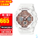 卡西歐（CASIO）手表G-SHOCK櫻花粉MINI運動防水男女表七夕情人節(jié)禮物 GMA-S120MF-7A2