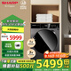 SHARP夏普洗衣機 洗烘一體 10.5公斤節能變頻 高溫桶自潔 蒸汽洗 60℃母嬰洗 凈離子群滾筒全自動(dòng)洗衣機 XQG105-8451J-B