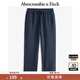 ABERCROMBIE & FITCH男裝24春秋款美式復古時(shí)尚小麋鹿抓絨運動(dòng)衛褲長(cháng)褲KI134-4100 藏青色 L (180/86A)尺碼偏大，建議小一碼