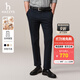 哈吉斯（HAZZYS）男裝 秋款褲子棉彈直筒休閑褲男商務(wù)通勤長(cháng)褲ATDZP0BCP14 藏青色NV 32 （175/78A）