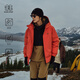 KOLON SPORT/可隆防水羽絨服 明星同款 男女戶外中量防風保暖鵝絨外套 LUDJ4WT524-BC 磚紅 2XL 185/104A