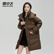 雪中飛羽絨服女長(cháng)款2025冬季韓版修身百搭保暖外套深褐咖S