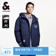 杰克·瓊斯（JACK&JONES） 冬季時(shí)尚潮百搭工裝風(fēng)中長(zhǎng)款寬松連帽羽絨服外套男裝224412046