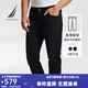 諾帝卡（NAUTICA）【單件直降】春夏新款磨毛牛仔經(jīng)典舒適微彈休閑牛仔褲男PO4341 黑色0TB 34