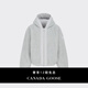 加拿大鵝（Canada Goose）【新品】Alberni女士雙面羊毛抓絨飛行員夾克大鵝外套 7068W 9409 銀樺麻灰/銀樺白 XL