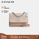 蔻馳（COACH）【品牌直供】女士KLARE小號印花單肩斜挎風(fēng)琴包拿鐵色CW206