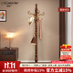 Mamorino德國(guó)品牌歐式實(shí)木衣帽架落地臥室掛衣架簡(jiǎn)約現(xiàn)代家用客廳衣服架子 胡桃色【加大底盤】 【免費(fèi)上門包安裝】