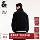 杰克·瓊斯（JACK&JONES）男裝秋季寬松搖粒絨立領(lǐng)夾克加厚外套男款毛絨棉服棉衣224409035 黑色E41 常規 黑色E41 S 170