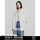 初語(yǔ)萊賽爾醋酸長(cháng)袖襯衫女2025夏季新款后開(kāi)叉設計感襯衣寬松上衣 白色 S