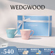 WEDGWOOD[七夕禮物]歡愉假日馬克杯情侶對杯杯子水杯咖啡杯高顏值 歡愉假日藍粉馬克杯 2個 350ml