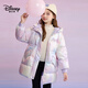 迪士尼Disney/迪士尼兒童連帽羽絨服外套秋冬連帽炫彩中長(cháng)款洋氣上衣服 紫色 均碼 150cm