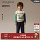Teenie Weenie Kids小熊童裝24秋冬款男女寶寶撞色印花加絨衛(wèi)衣 綠色 110 cm