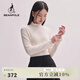 beanpole濱波春秋女士簡約休閑羅紋高領(lǐng)長袖套頭打底衫 米色 M 165/88A