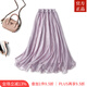 ZXEGI網(wǎng)紗半身裙女春夏氣質(zhì)高腰a字裙百褶裙海邊度假仙女長(cháng)裙子中長(cháng)款 紫色 均碼