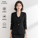 韓曼柯（HANMANKE）西裝外套女日常通勤職業(yè)正裝微彈修身黑色西服外套小個(gè)子氣質(zhì)套裝