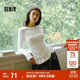 森馬（Semir）長(cháng)袖T恤女純色木耳邊氣質(zhì)緊身冬2025荷葉邊上衣簡(jiǎn)約109725101008