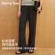Henny Rue闊腿褲女秋冬季磨絨厚款抽繩運(yùn)動(dòng)褲高腰垂感顯瘦寬松直筒拖地褲 深麻灰 L （建議100-120斤）