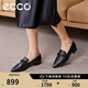 愛(ài)步（ECCO）穆勒鞋女 尖頭淺口一腳蹬單鞋女 型塑系列21424301001 黑色36