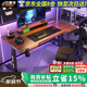杰妮卡升降電腦桌實(shí)木書桌電動(dòng)臺(tái)式電腦電競桌家用學(xué)習(xí)桌辦公工作臺(tái)桌子 單電機(jī)胡桃色 【3CM實(shí)木桌面】140*70