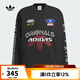 阿迪達斯 （adidas）【滔搏運動(dòng)】Originals三葉草男子MOTO賽車(chē)風(fēng)純棉運動(dòng)寬松長(cháng)袖T恤 KH1199 M