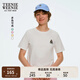 Teenie Weenie小熊T恤女2025年夏季新款活力清新休閑上衣圓領(lǐng)短袖T恤女 B-象牙白 M
