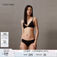 Calvin Klein內(nèi)衣【七夕禮物】女士ck性感蕾絲無(wú)鋼圈可卸墊三角杯文胸QF7540AD UB1-太空黑 M