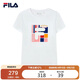 FILA 斐樂(lè )官方女子短袖T恤時(shí)尚運動(dòng)休閑圓領(lǐng)套頭打底上衣T恤