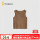 童泰（TONGTAI）寶寶背心秋冬季嬰兒衣服兒童暖姜發(fā)熱保暖打底內衣馬甲棕色80cm