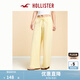 HOLLISTER25春夏baggy慵懶歐若風(fēng)抓絨運動(dòng)衛褲長(cháng)褲女裝KI347-5022 黃色 M (74A)短版