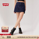 Levi's李維斯25年春夏新款女士街頭潮流時(shí)尚休閑迷你百褶牛仔短裙 深藍(lán)色 XL (28)