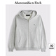 ABERCROMBIE & FITCH男裝女裝情侶裝25春季經(jīng)典小麋鹿運(yùn)動(dòng)風(fēng)寬松連帽衛(wèi)衣KI122-5251 淺麻灰色 M (180/100A)