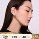 白嵐碧玉耳圈925銀耳環(huán)耳飾女士輕奢高級精致設計配飾七夕情人節禮物 碧玉耳圈