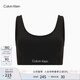 Calvin Klein內衣女士薄墊無鋼圈可卸墊ck輕運動U型美背背心式文胸QP3205O UB1-太空黑 M