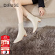 迪芙斯（D:FUSE）【鎮店之寶】冬季款方頭奶油短靴粗跟彈力瘦瘦靴網(wǎng)紅女靴 米白色（主推款短靴） 36
