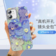 江銘 適用蘋(píng)果12手機殼 iPhone12防摔保護套6.1英寸鏡頭全包TPU軟殼藍光油畫(huà)紫色花女生款網(wǎng)紅款