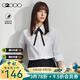 G2000 【易打理】女裝純色職業(yè)商務(wù)裝衫通勤商務(wù)裝【合G2】 平紋-白色-合身版型 M