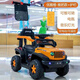 馳唄星兒童電動(dòng)車(chē)手推車(chē)四輪遙控越野車(chē)男女寶寶生日禮物玩具車(chē)可坐人 雙驅遙控-優(yōu)雅橙（推把）
