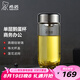 希諾（HEENOOR） 玻璃杯男女士單層加厚大容量帶濾網(wǎng)家用杯子辦公便攜泡茶水杯 珠光本色500ml