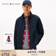TOMMY HILFIGER【休閑立領(lǐng)】男裝拼色鑲邊口袋通勤商務(wù)行政單夾克外套34470 【4470】藏青色DW5 M （推薦：135-150斤）